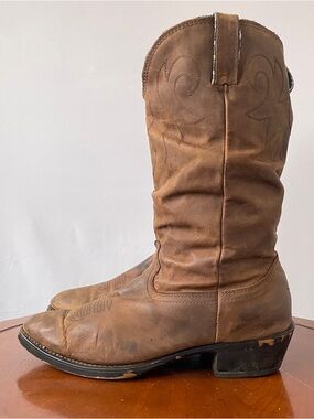 Durango Men’s Distressed Brown Slouch Leather Western Cowboy Boots | US 10.5